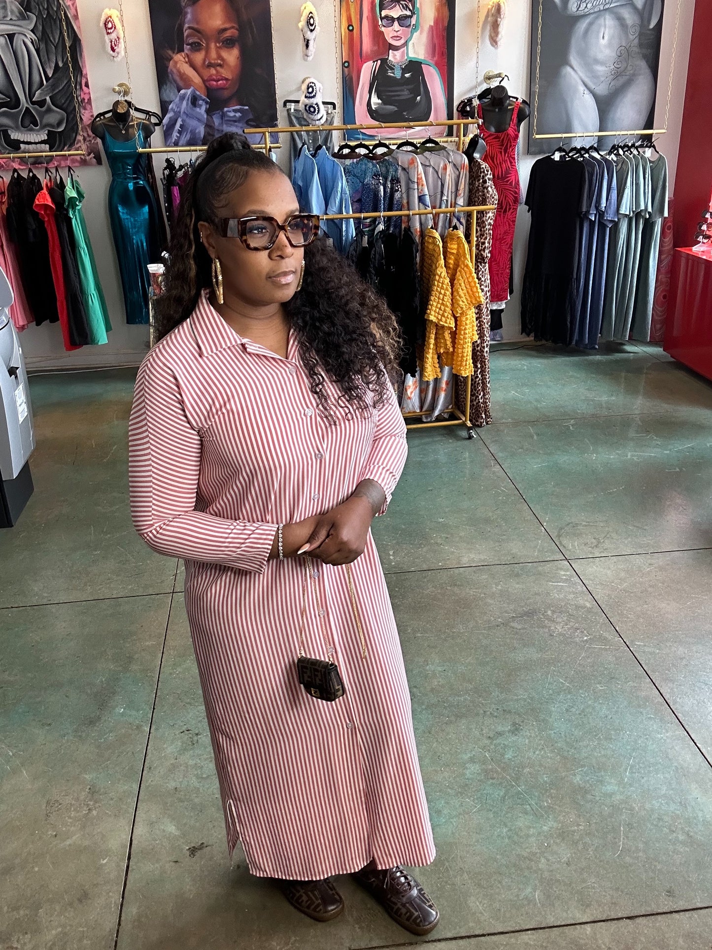 Mona Strip Dress